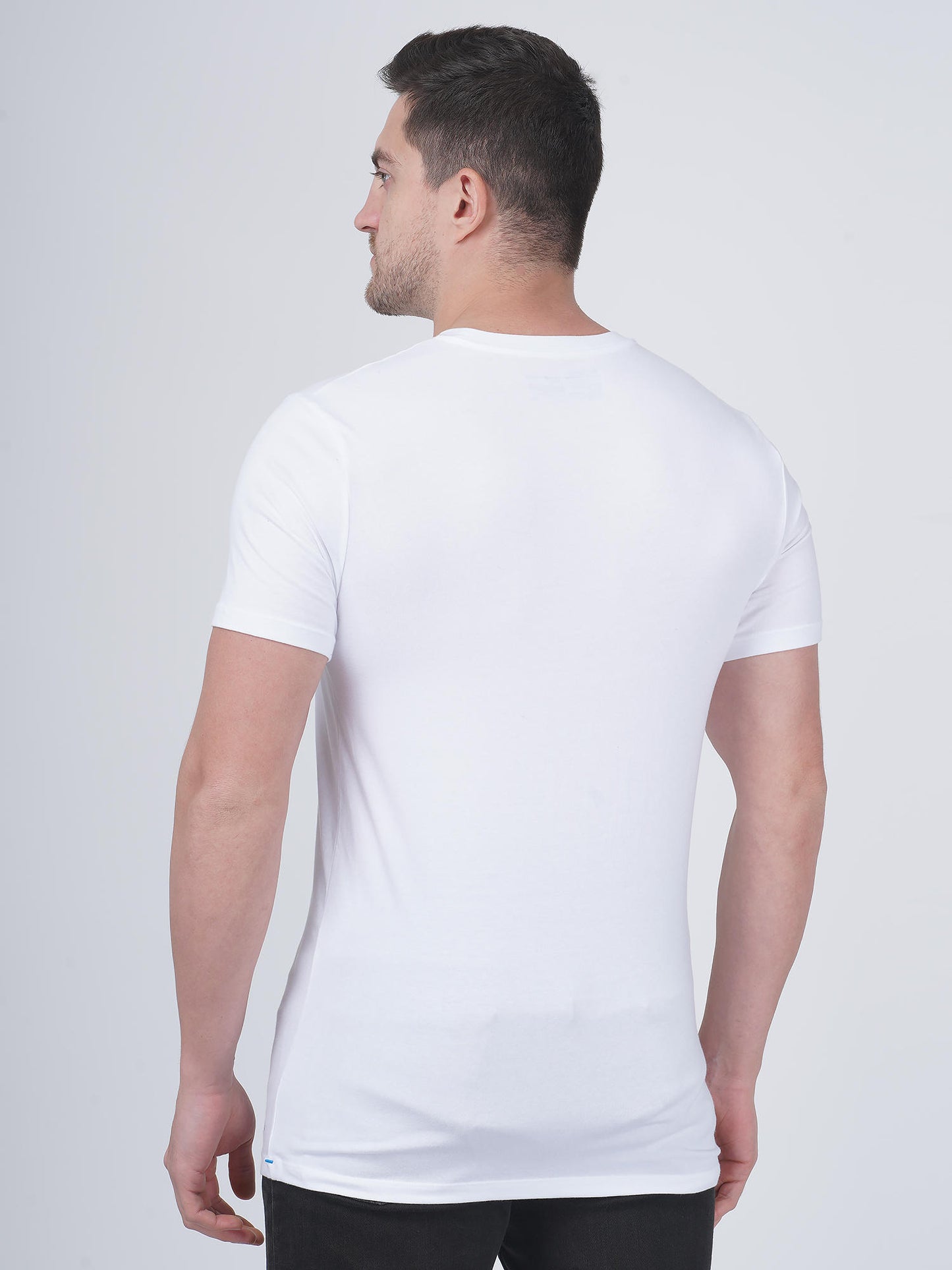 Columbia Men White 100% Pure Cotton Crew-Neck Tee Classic Fit 3 Pack Solid (Non Returnable)