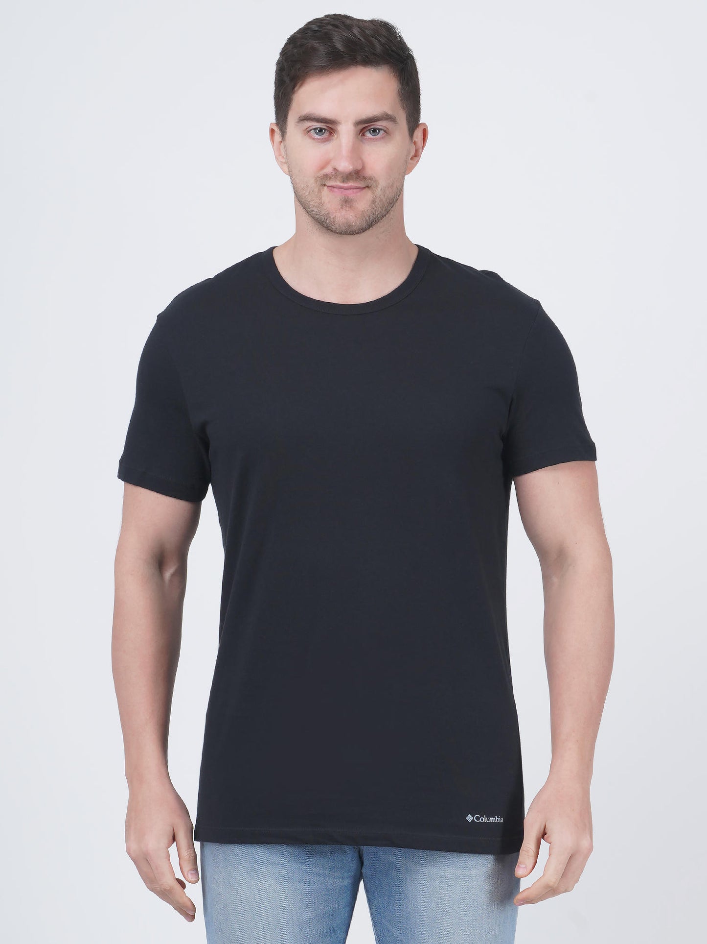 Columbia Men Black Performance Cotton / Stretch Crew-Neck Tee 3 Pack Solid (Non Returnable)