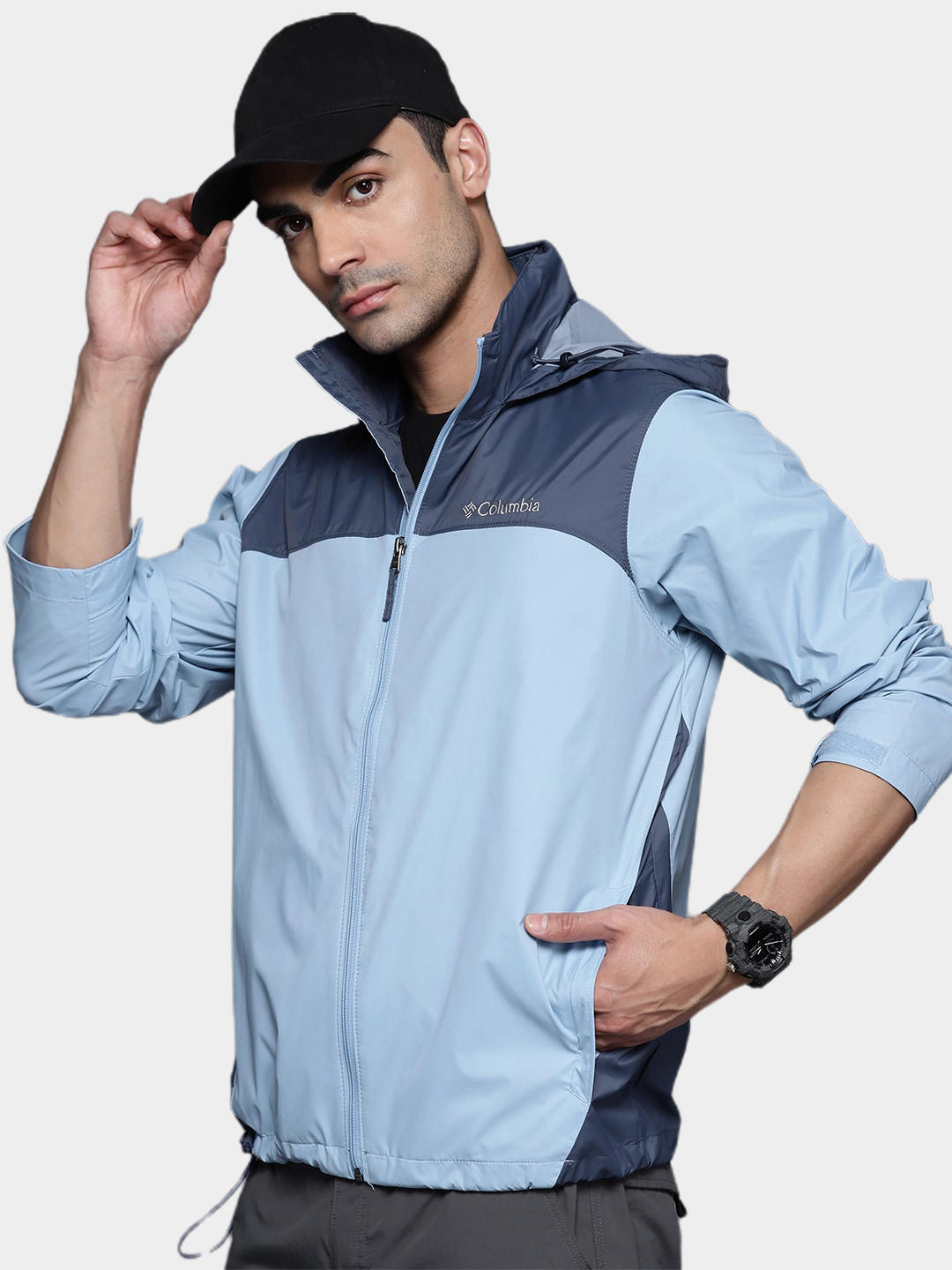 Columbia Men Blue Glennaker Lake Rain Jacket