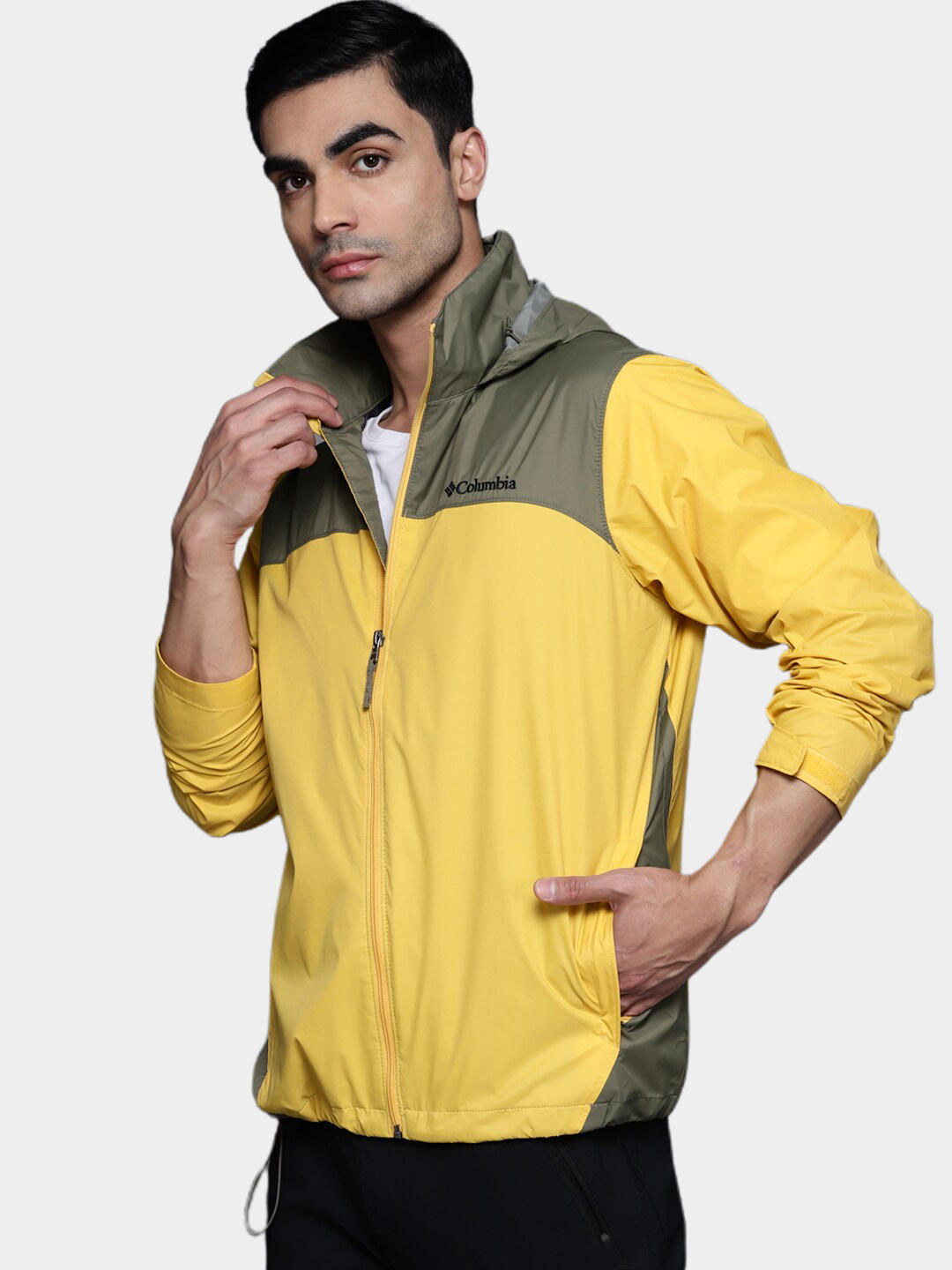 Columbia Men Yellow Glennaker Lake Rain Jacket