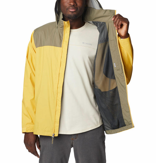Columbia Men Yellow Glennaker Lake Rain Jacket