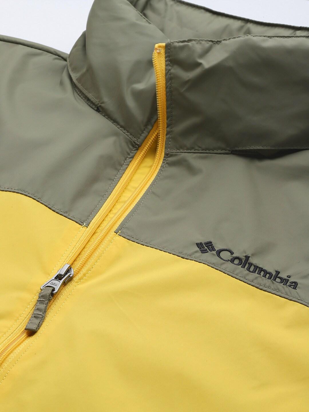 Columbia Men Yellow Glennaker Lake Rain Jacket