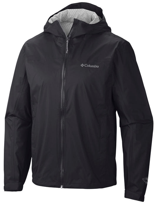 Columbia Men Black Evapouration Rain Jacket