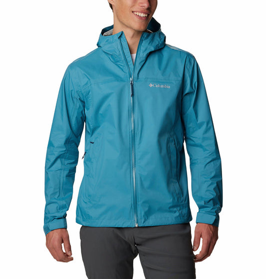 Columbia Men Blue Evapouration Rain Jacket