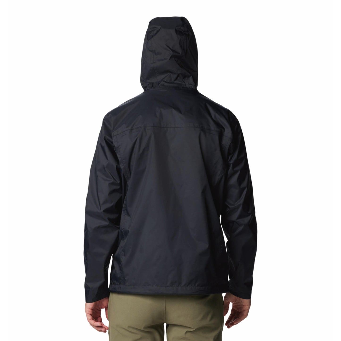 Columbia Men Black Omni-Tech Watertight II Hooded Rain Jacket (Waterproof)