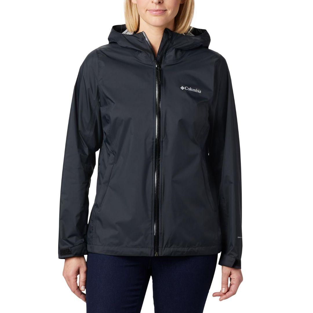 Columbia Women Black Evapouration Rain Jacket