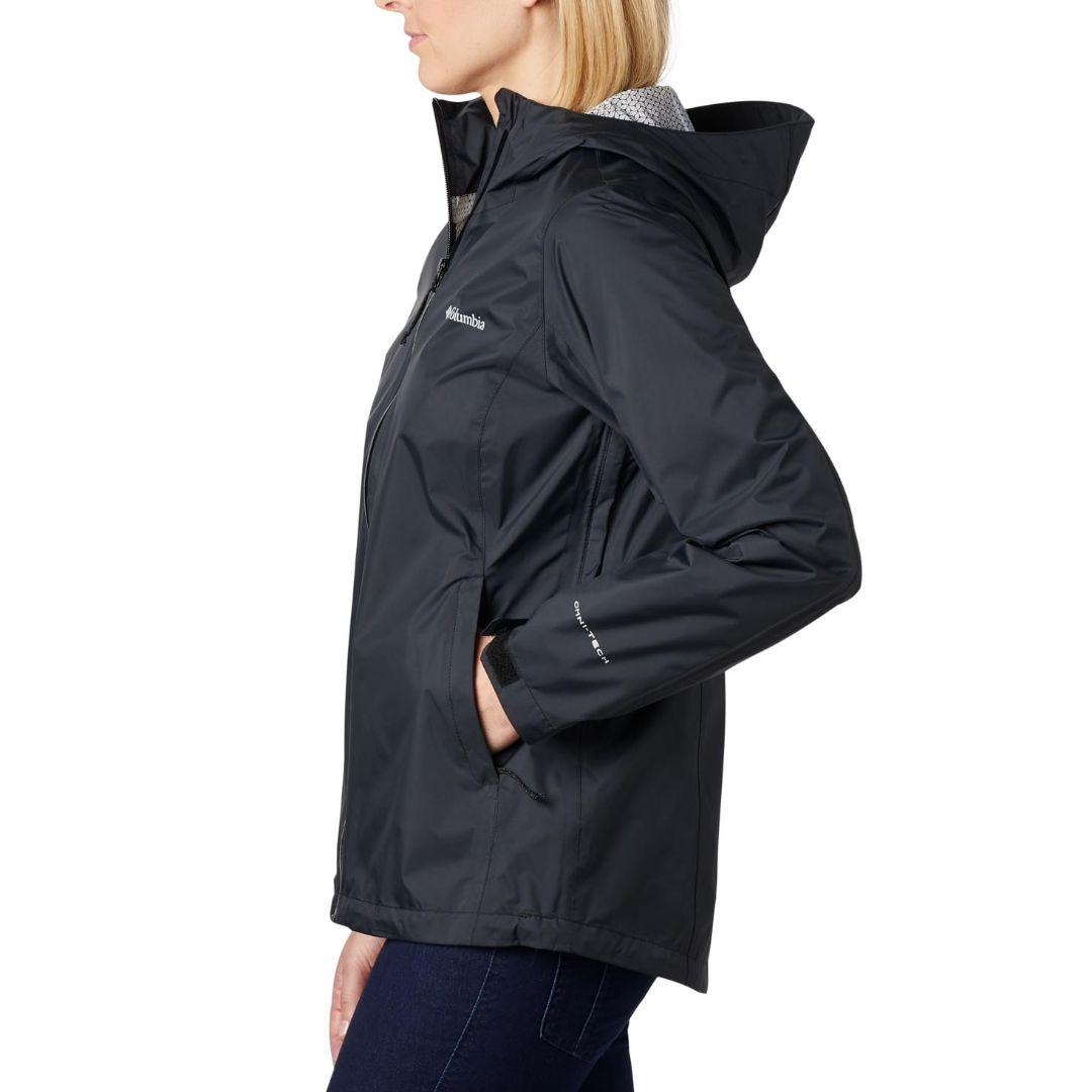 Columbia Women Black Evapouration Rain Jacket