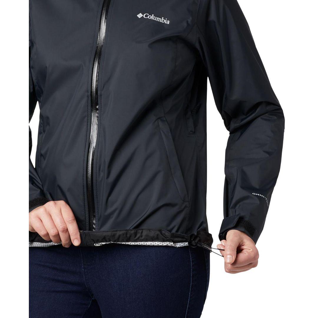 Columbia Women Black Evapouration Rain Jacket