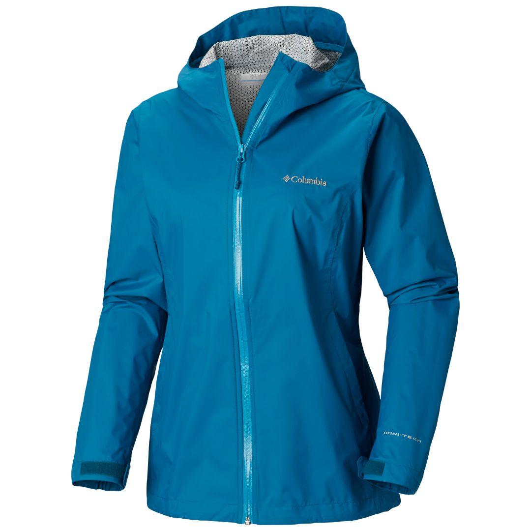 Columbia Women Blue Evapouration Rain Jacket