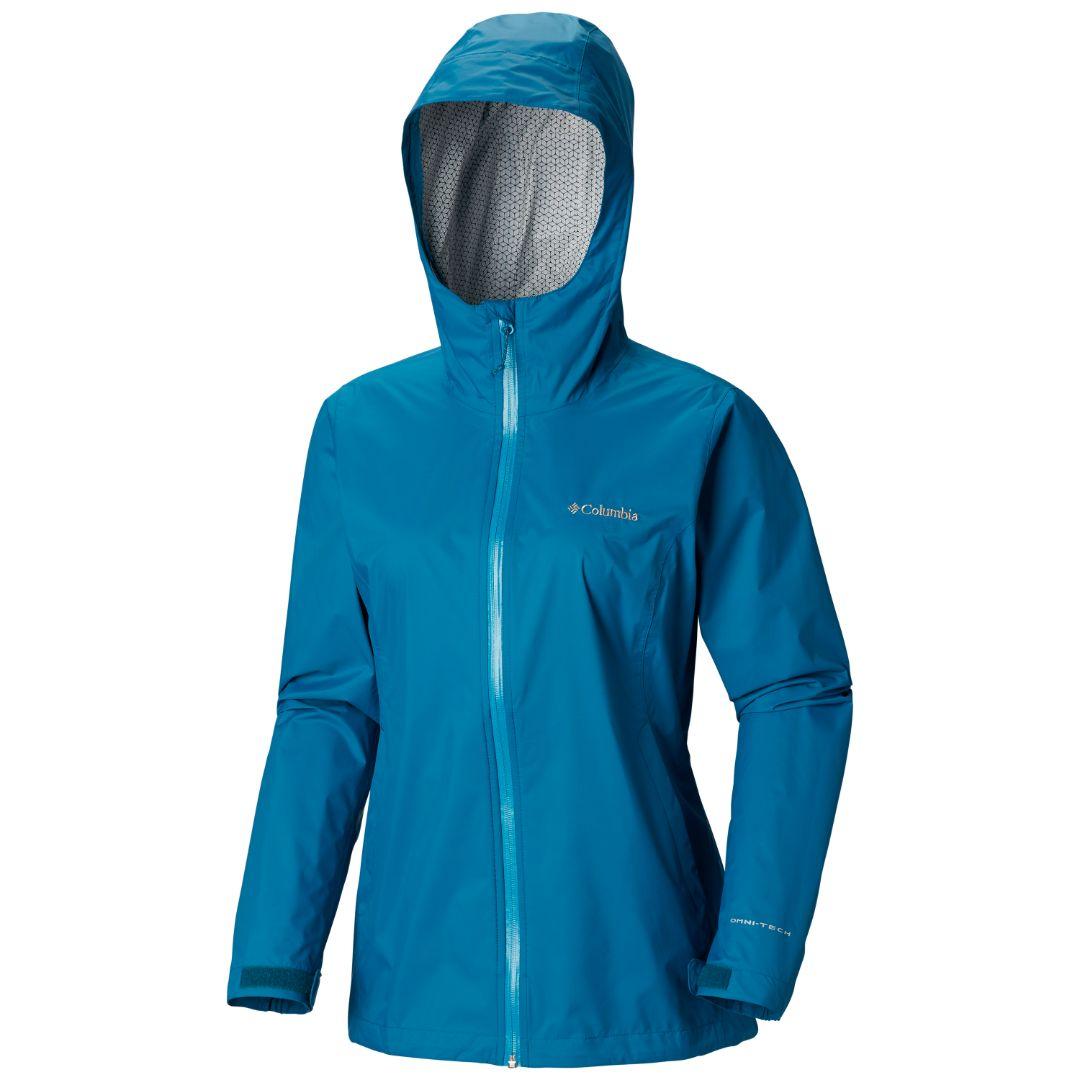 Columbia Women Blue Evapouration Rain Jacket
