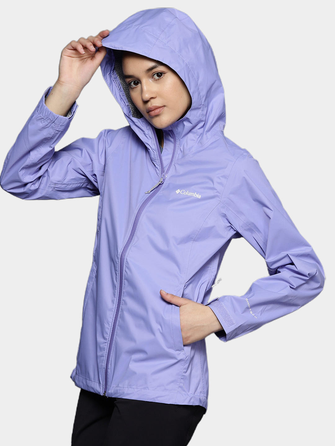 Columbia Women Purple Evapouration Rain Jacket