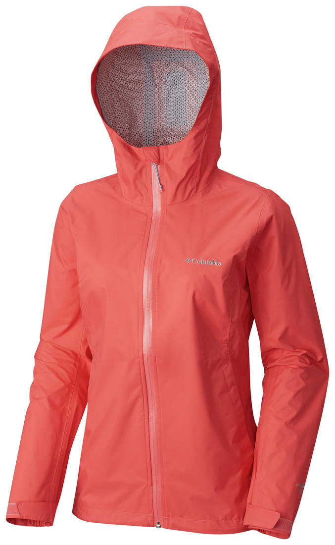 Columbia Women Peach Evapouration Rain Jacket