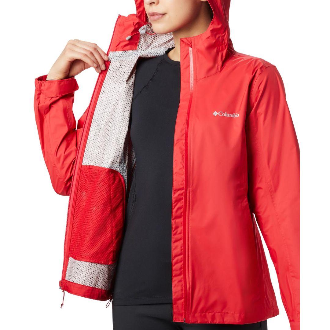 Columbia Women Red Evapouration Rain Jacket