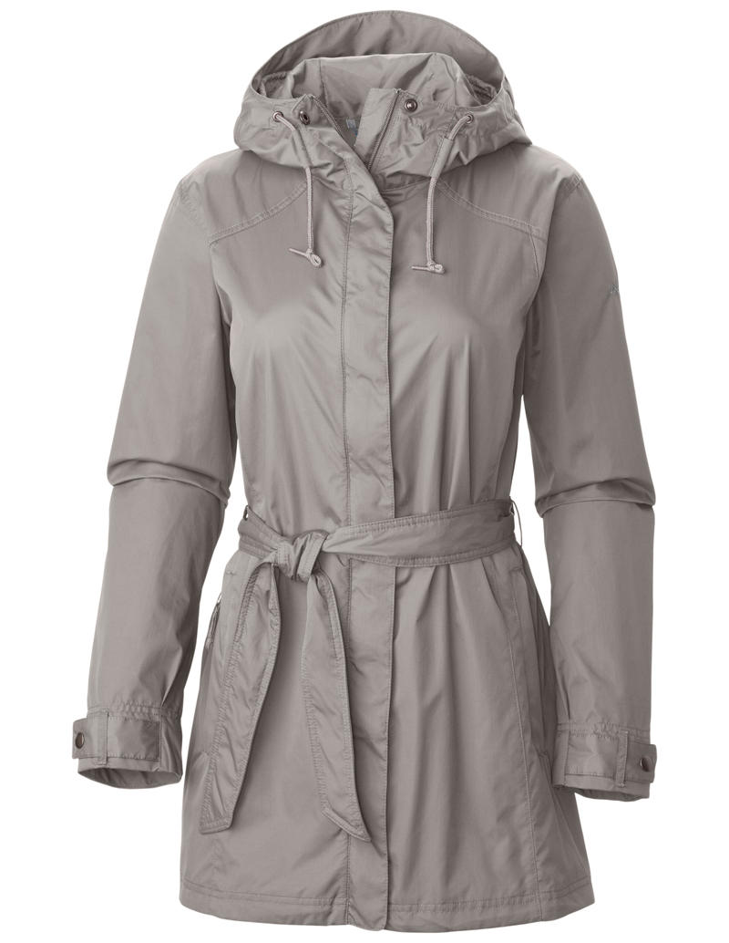 Columbia Women Grey Pardon My Trench Rain Jacket