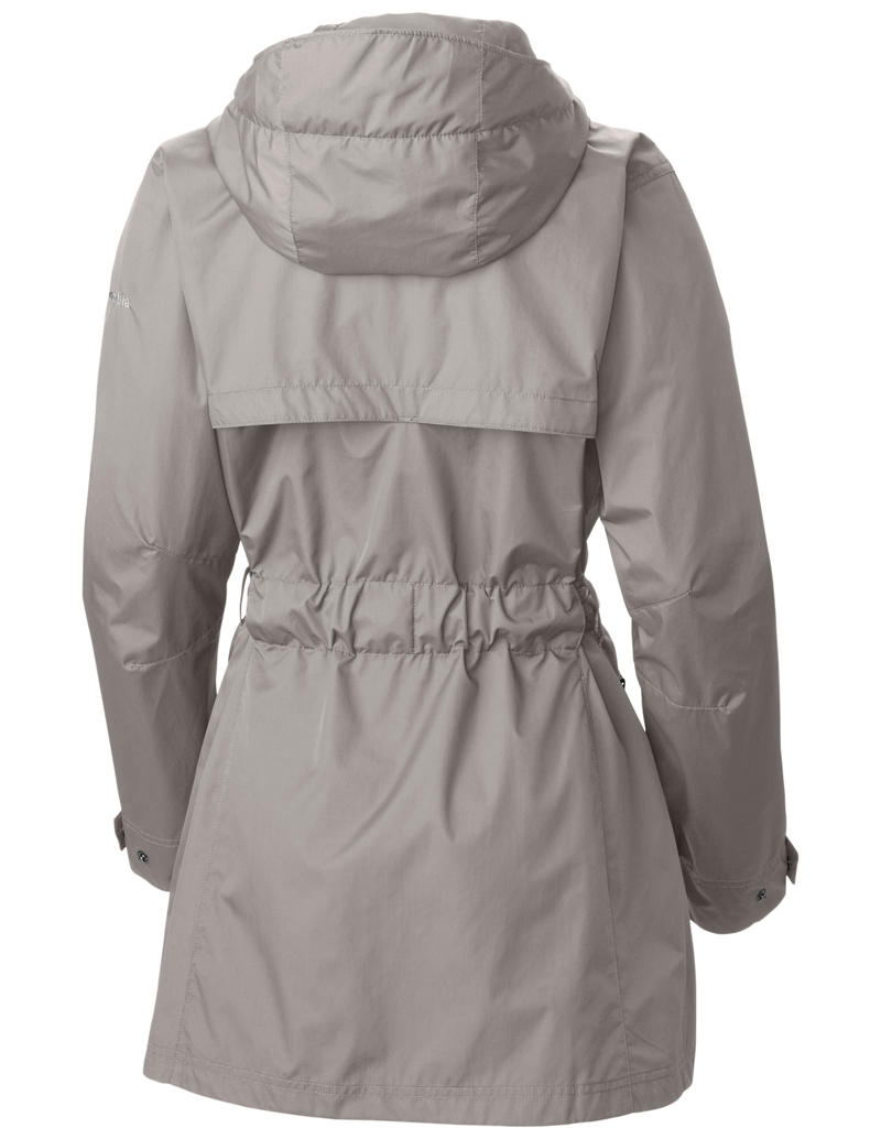 Columbia Women Grey Pardon My Trench Rain Jacket