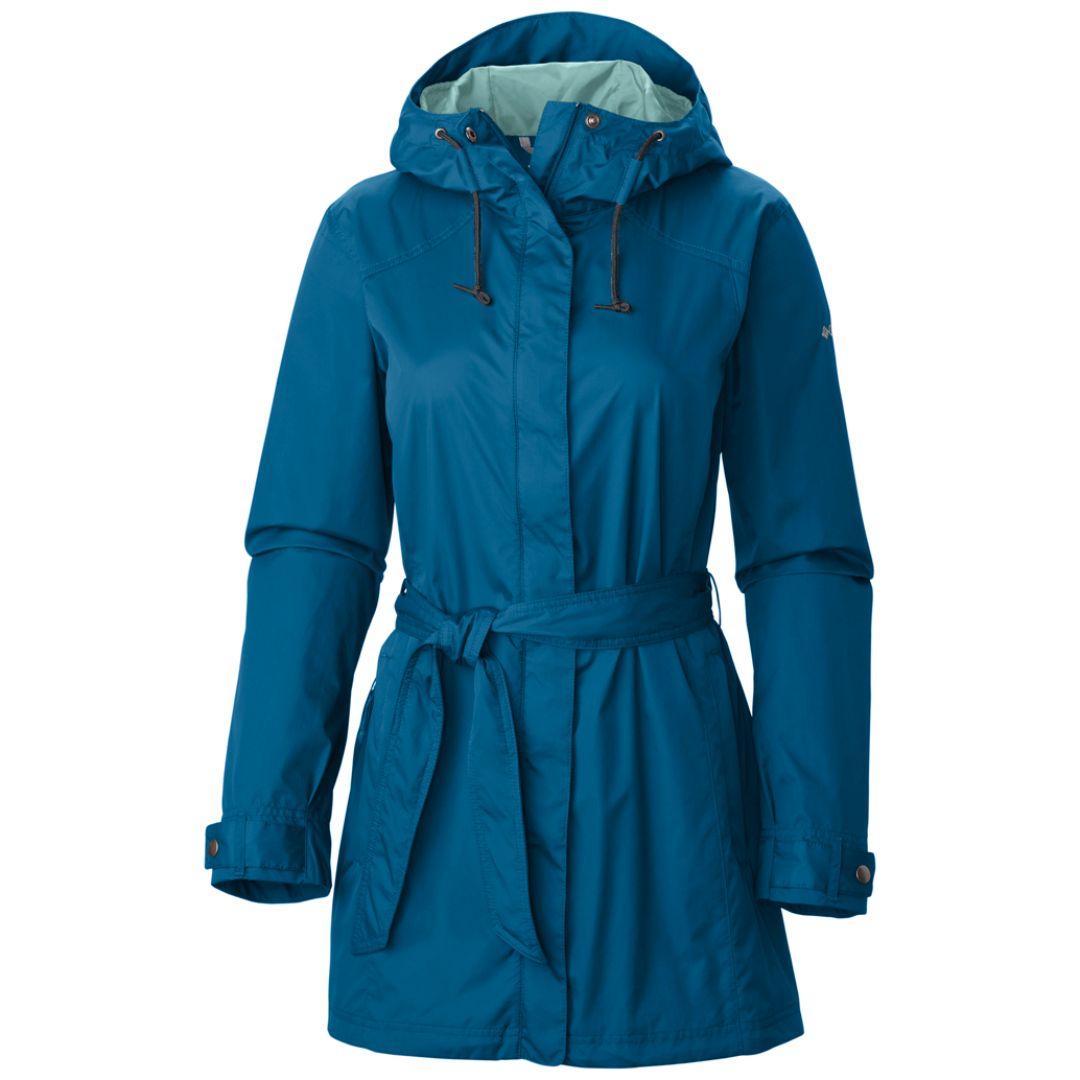 Columbia Women Blue Pardon My Trench Rain Jacket