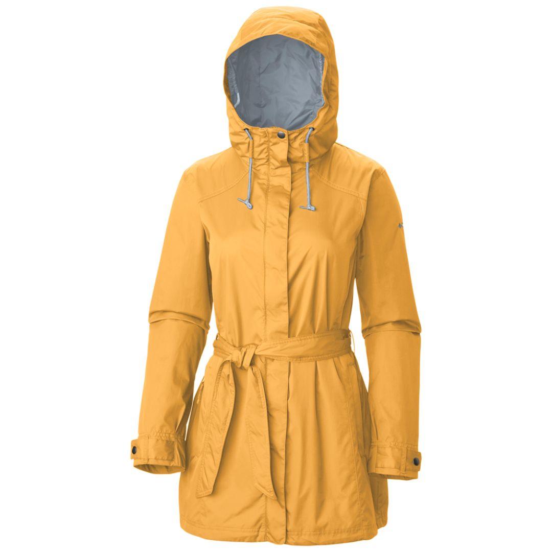 Columbia Women Yellow Pardon My Trench Rain Jacket