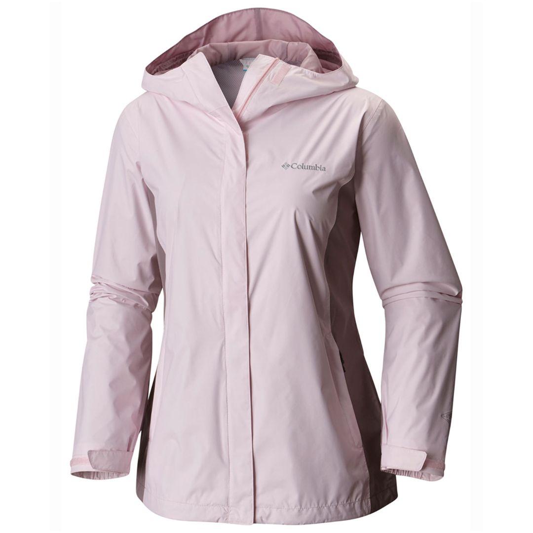 Columbia Women Pink Arcadia II Rain Jacket
