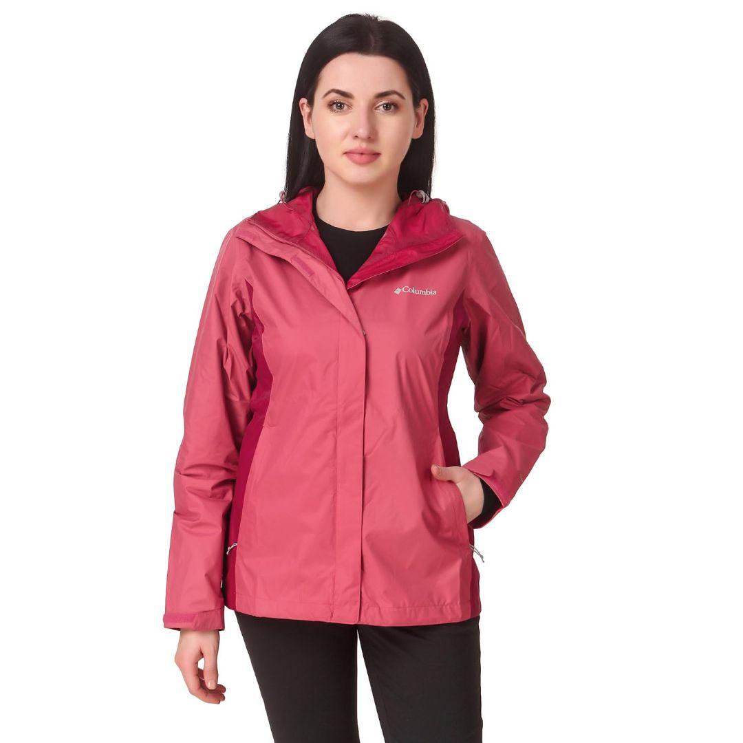 Columbia Women Red Arcadia II Rain Jacket