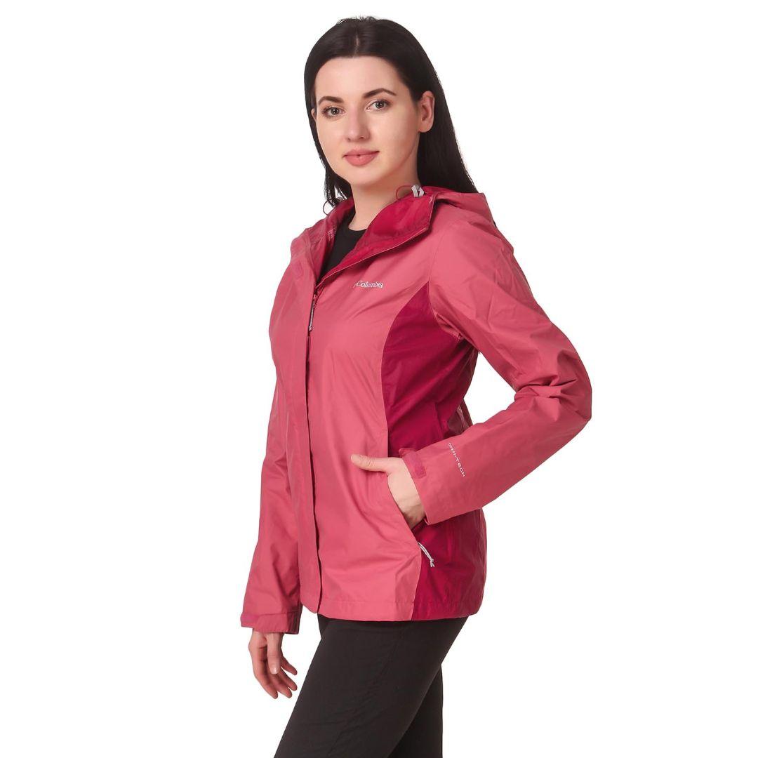 Columbia Women Red Arcadia II Rain Jacket