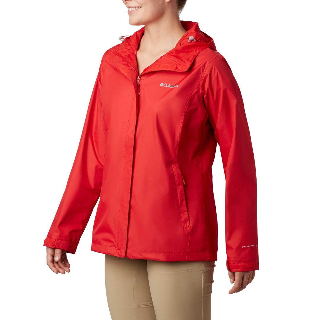 Columbia Women Red Arcadia II Rain Jacket