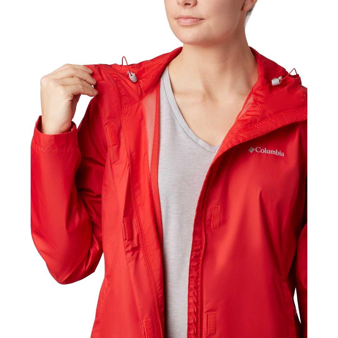 Columbia Women Red Arcadia II Rain Jacket