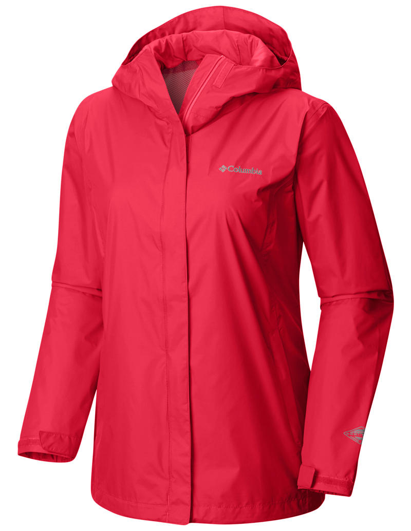 Columbia Women Red Arcadia II Rain Jacket