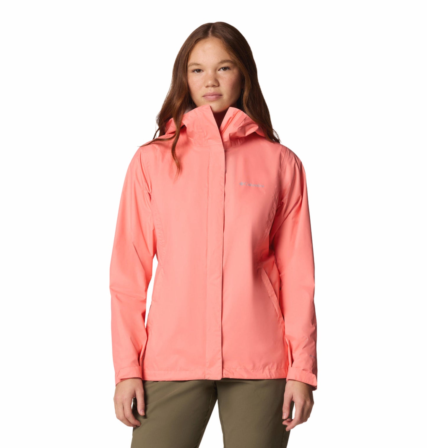 Columbia Womens Pink Omni-Tech Arcadia II Rain Jacket