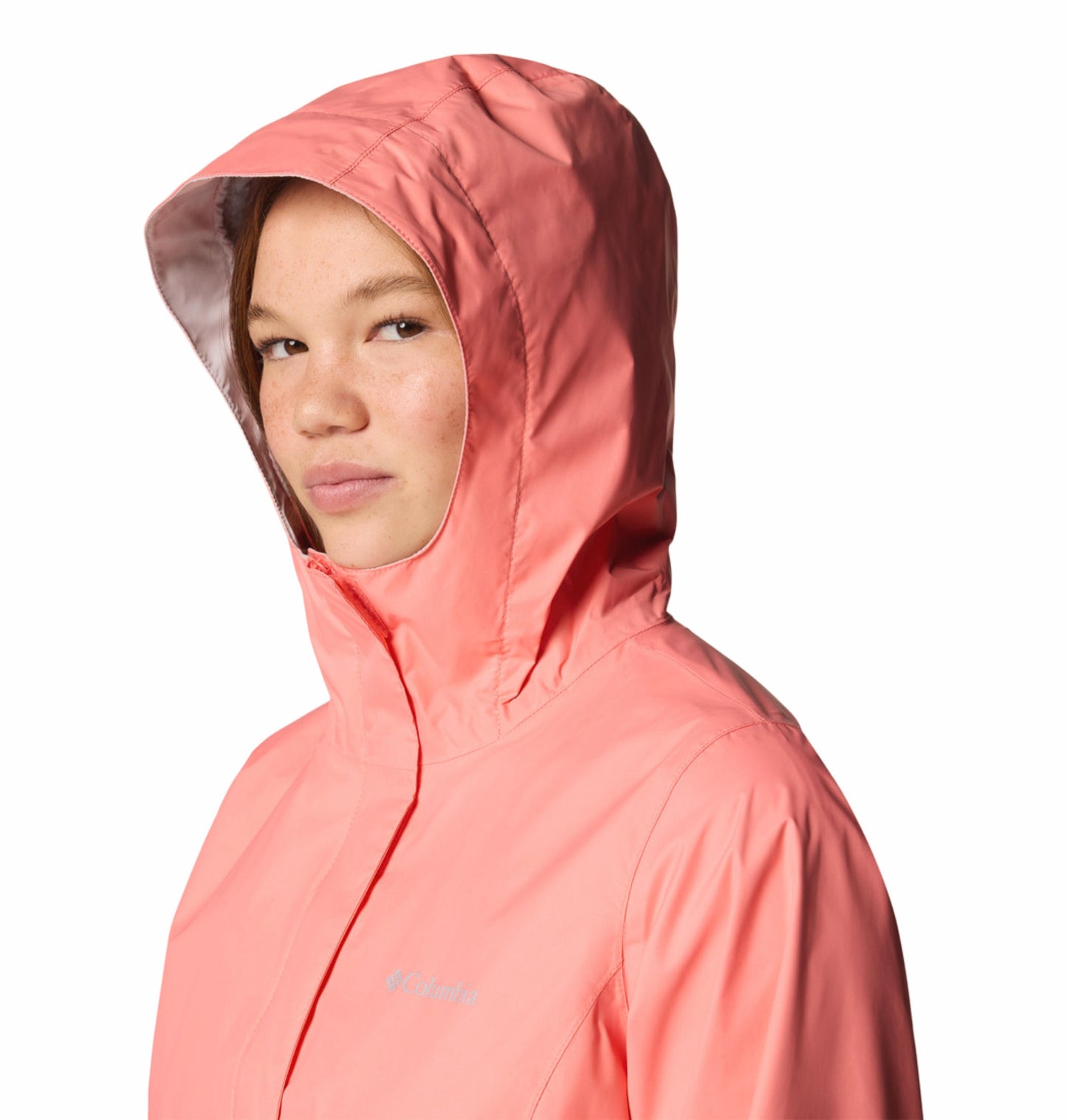 Columbia Womens Pink Omni-Tech Arcadia II Rain Jacket