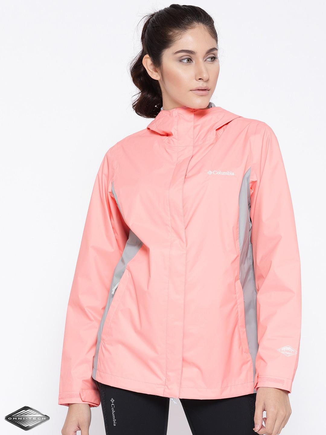 Columbia Women Orange Arcadia II Rain Jacket