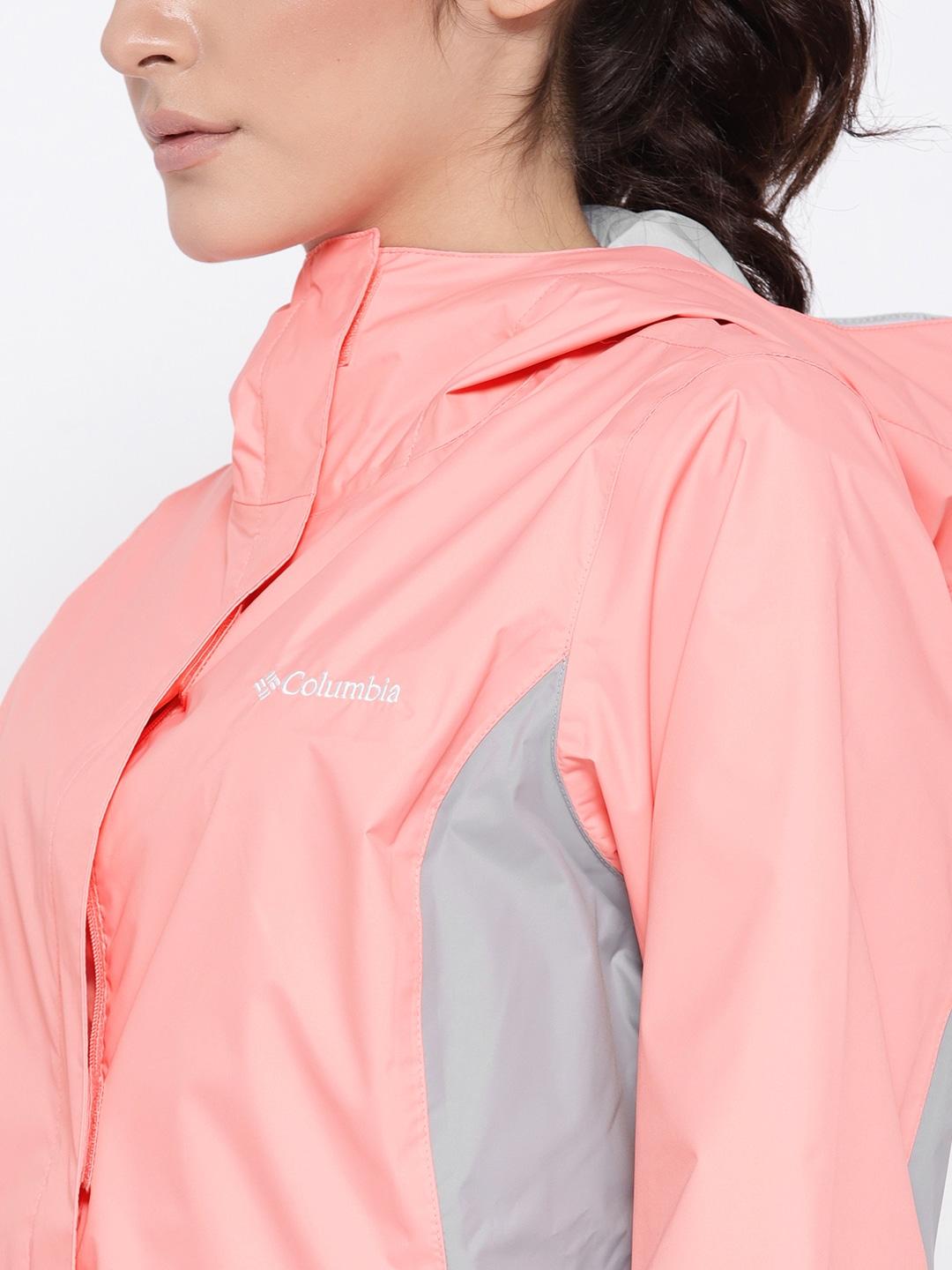 Columbia Women Orange Arcadia II Rain Jacket