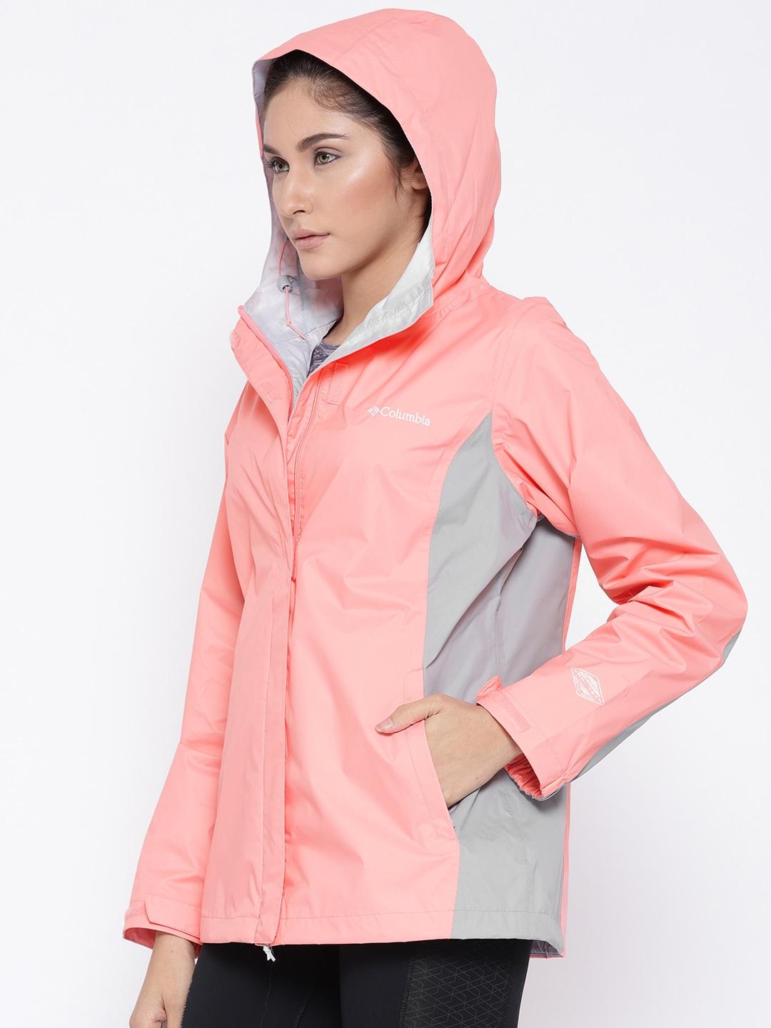 Columbia Women Orange Arcadia II Rain Jacket