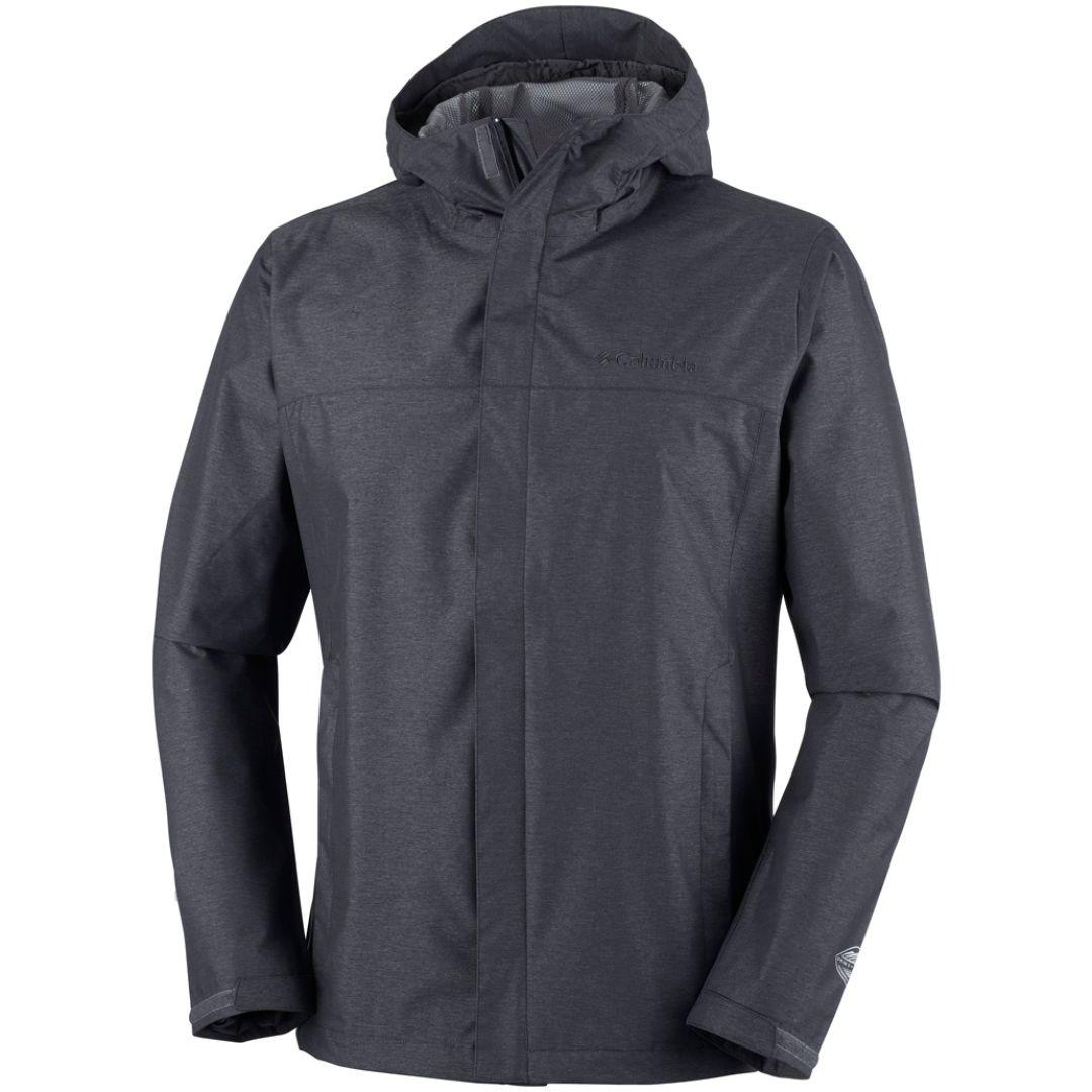 Columbia Men Black Diablo Creek Rain Jacket