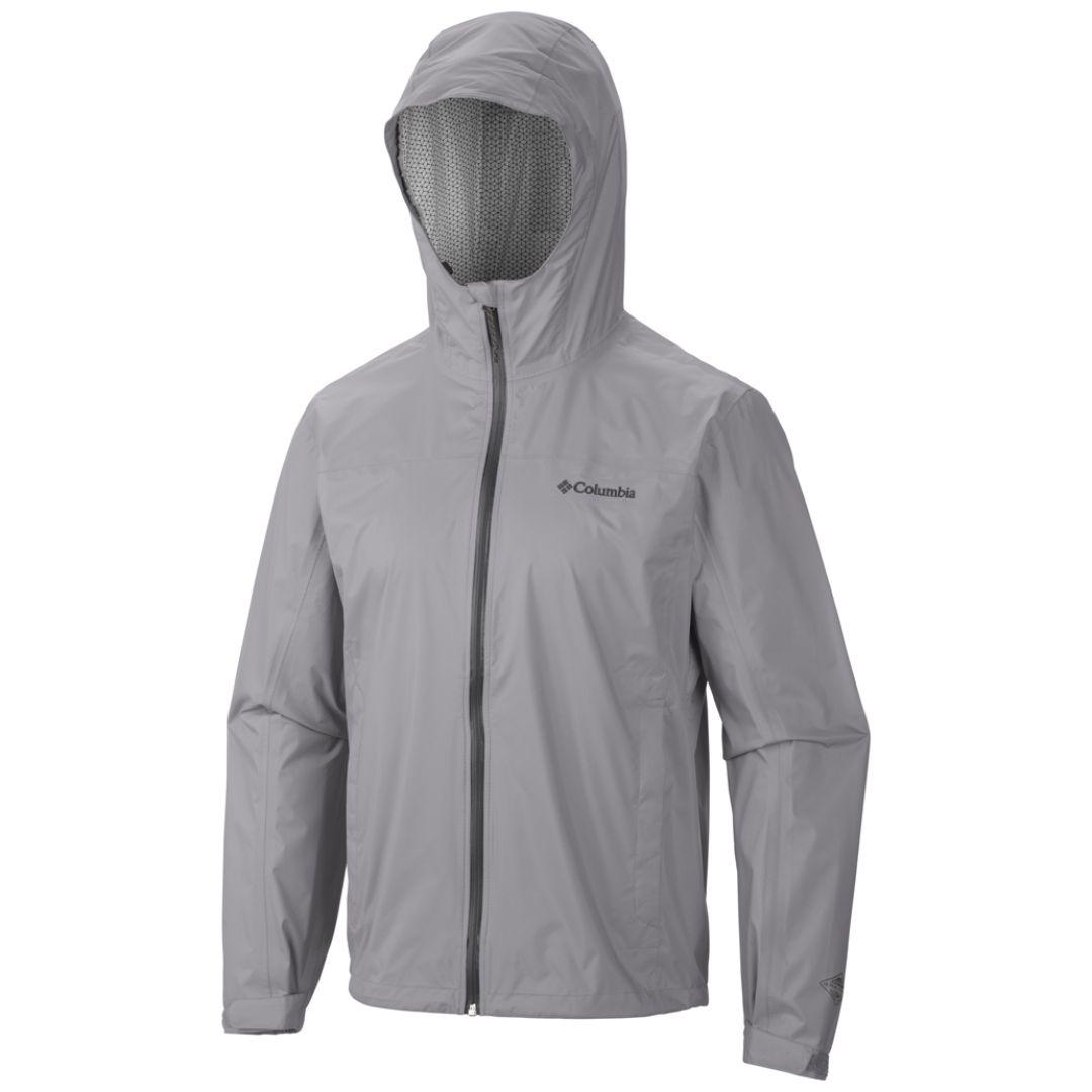 Columbia Men Grey EvaPOURation Jacket Waterproof