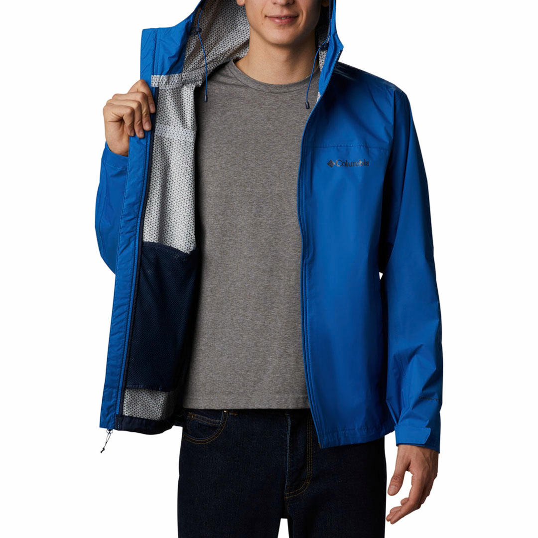 Columbia Men Blue EvaPOURation Jacket Waterproof