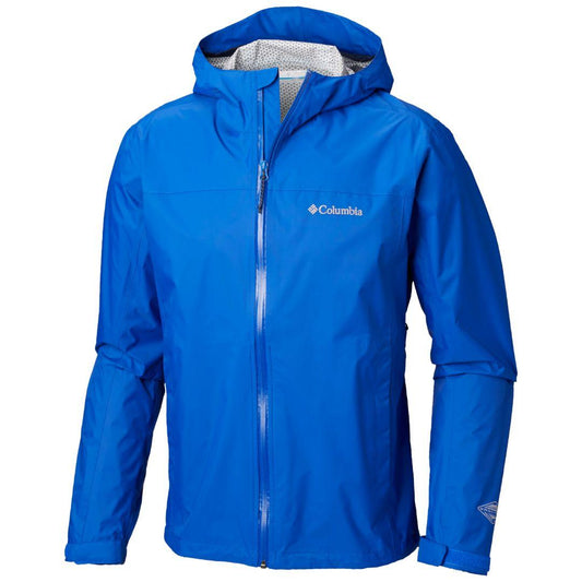 Columbia Men Blue Evapouration Rain Jacket