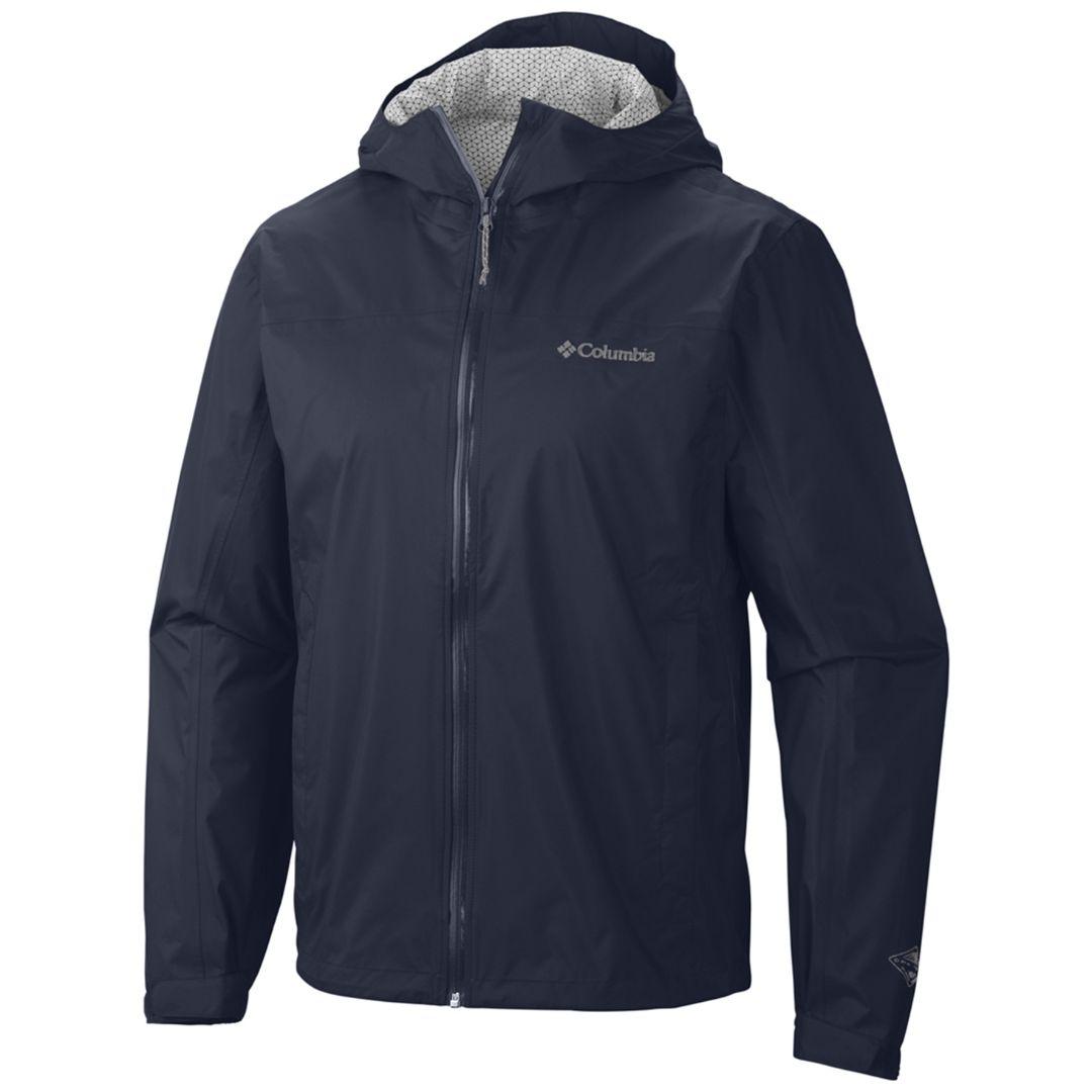 Columbia Men Blue EvaPOURation Jacket Waterproof