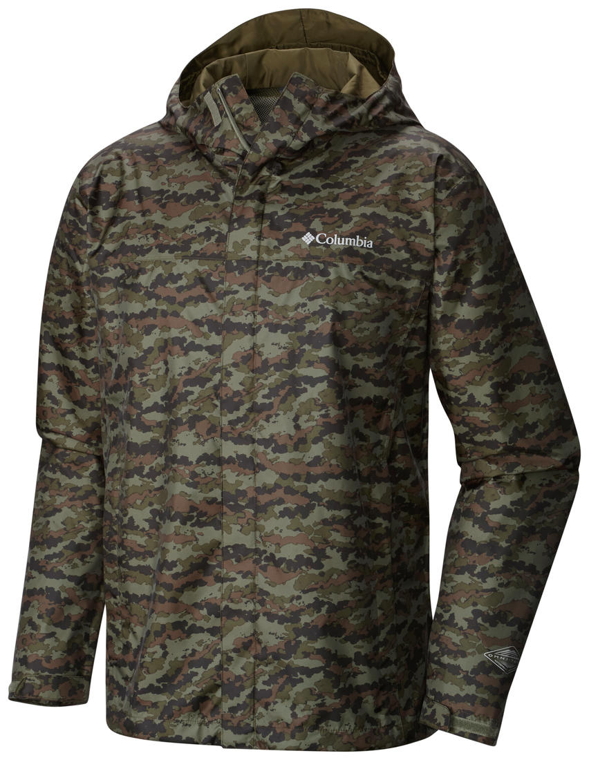 Columbia Men Green Watertight Printed Jacket Waterproof