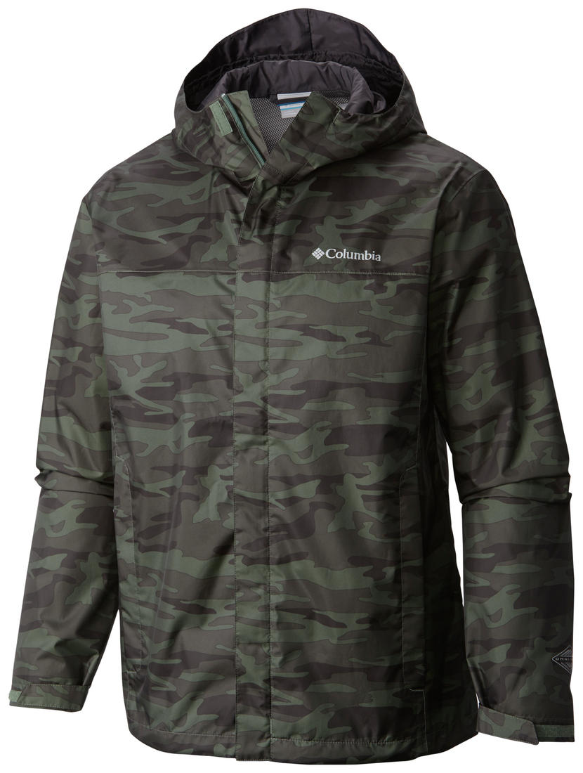 Columbia Men Green Watertight Printed Jacket Waterproof
