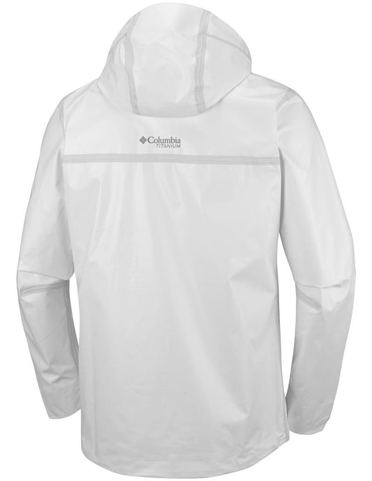 Columbia Men White Outdry EX Eco Tech Rain Jacket