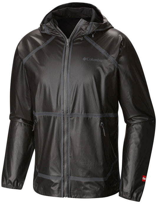 Columbia Men Black Outdry EX Reversible Rain Jacket
