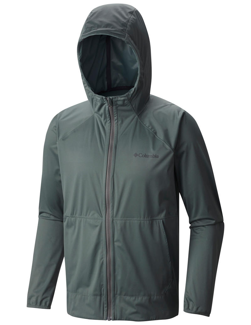 Columbia Men Olive Outdry EX Reversible Rain Jacket