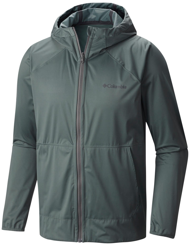 Columbia Men Olive Outdry EX Reversible Rain Jacket