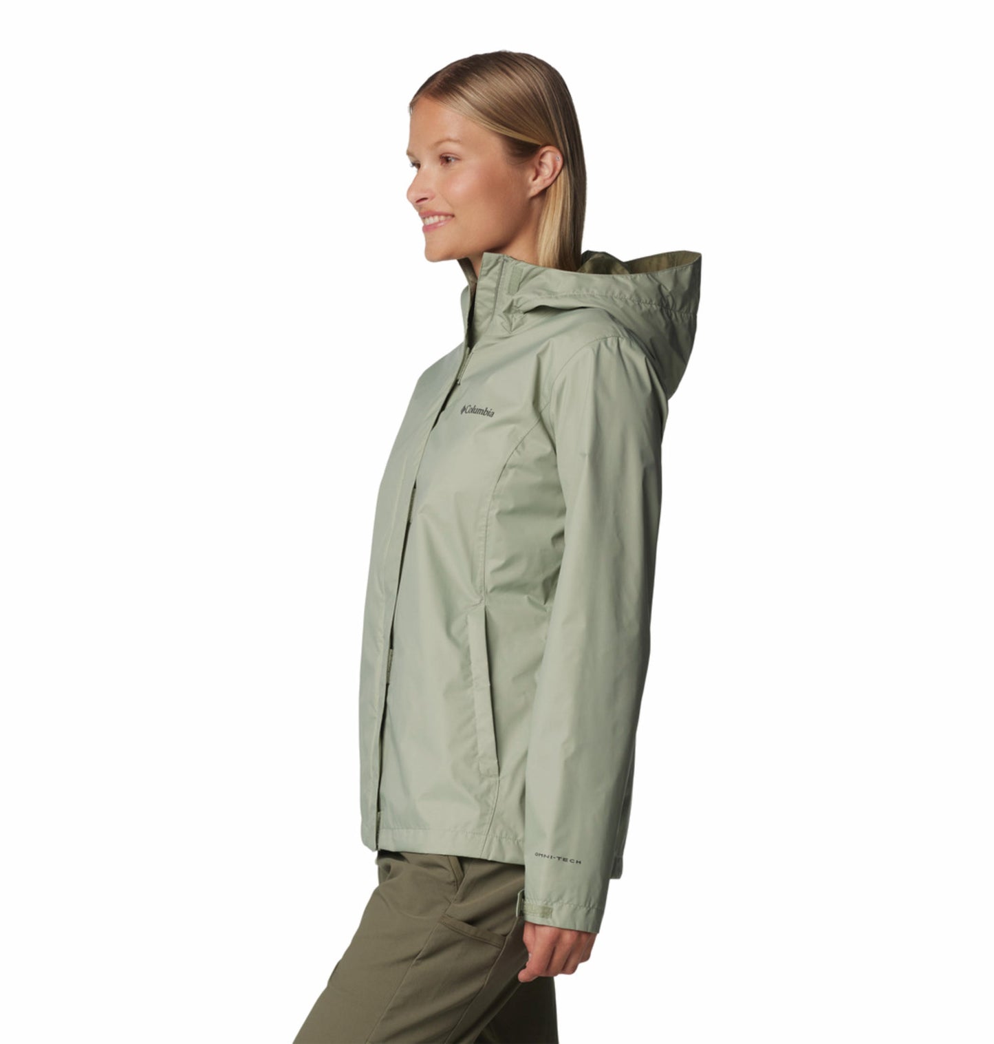 Columbia Womens Green Omni-Tech Arcadia II Rain Jacket