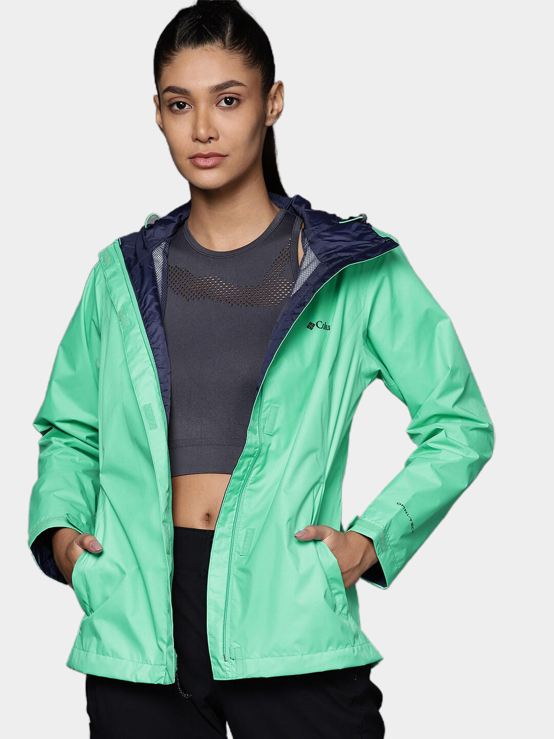 Columbia Women Blue Arcadia II Rain Jacket