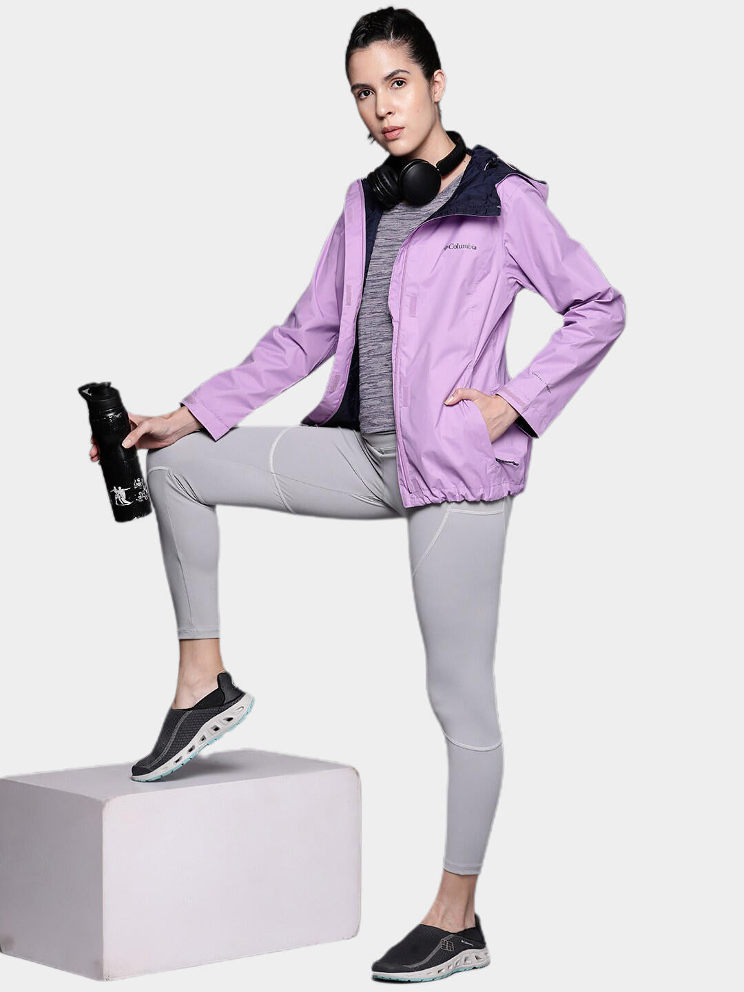 Columbia Women Purple Arcadia II Rain Jacket