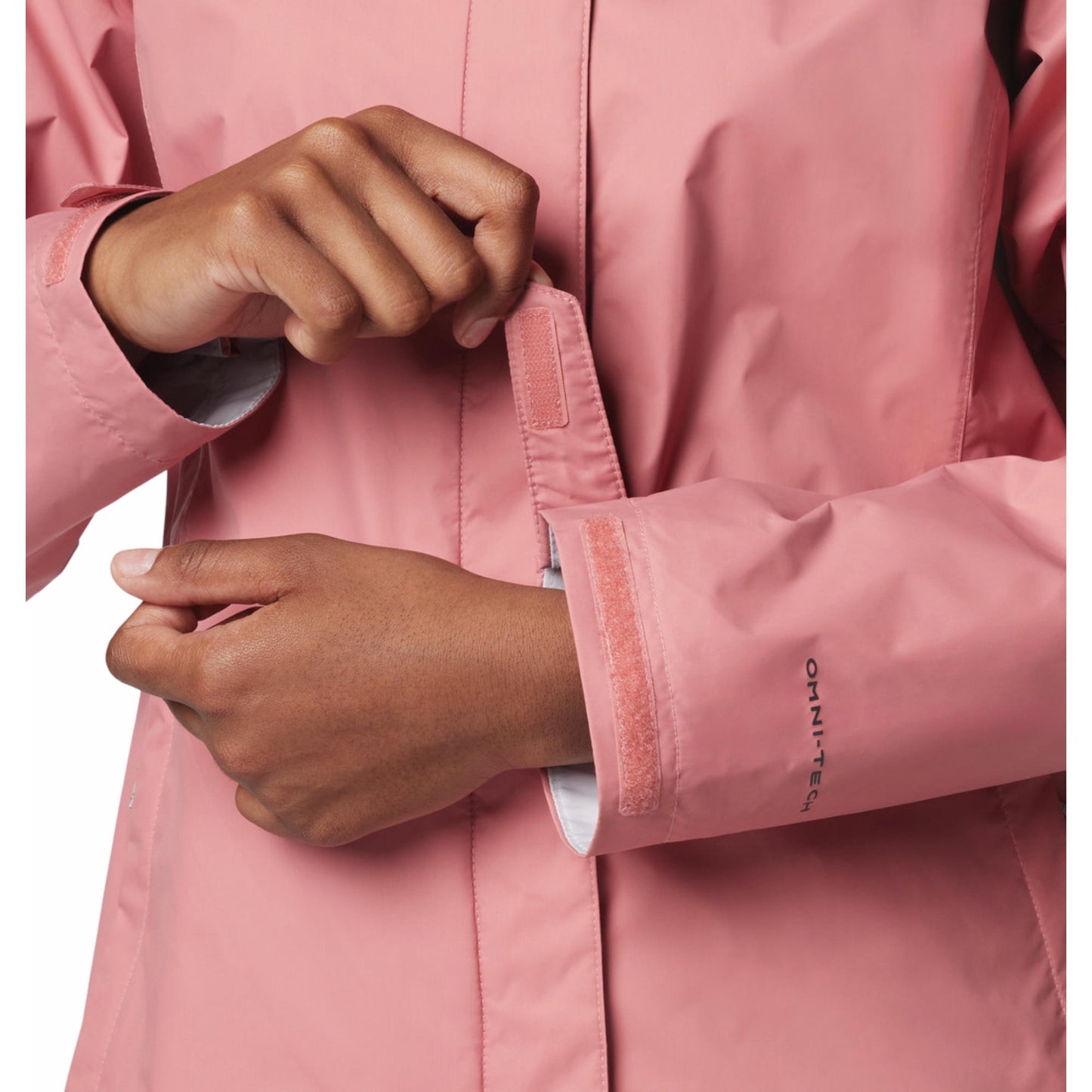 Columbia Women Pink Omni-Tech Arcadia II Hooded Rain Jacket (Waterproof)