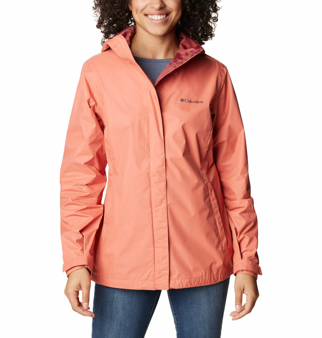Columbia Women Peach Arcadia II Rain Jacket