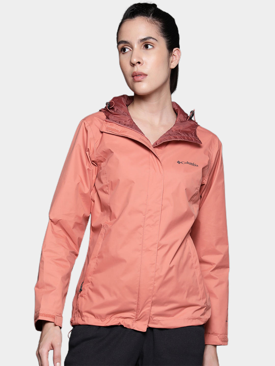 Columbia Women Peach Arcadia II Rain Jacket
