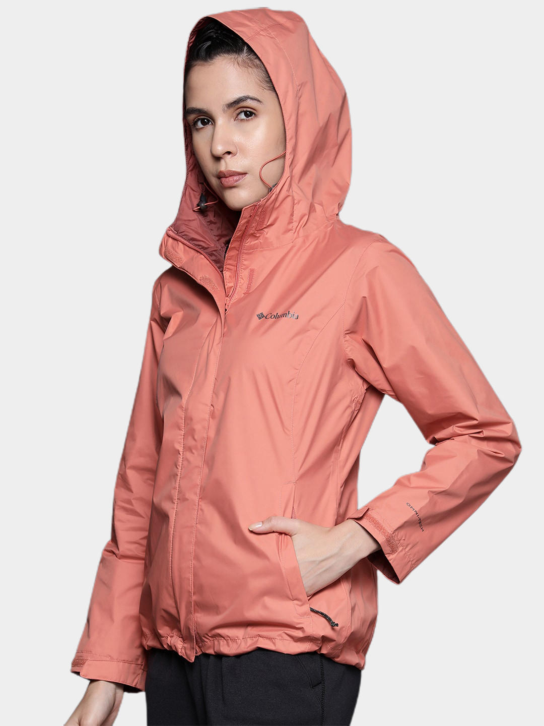 Columbia Women Peach Arcadia II Rain Jacket